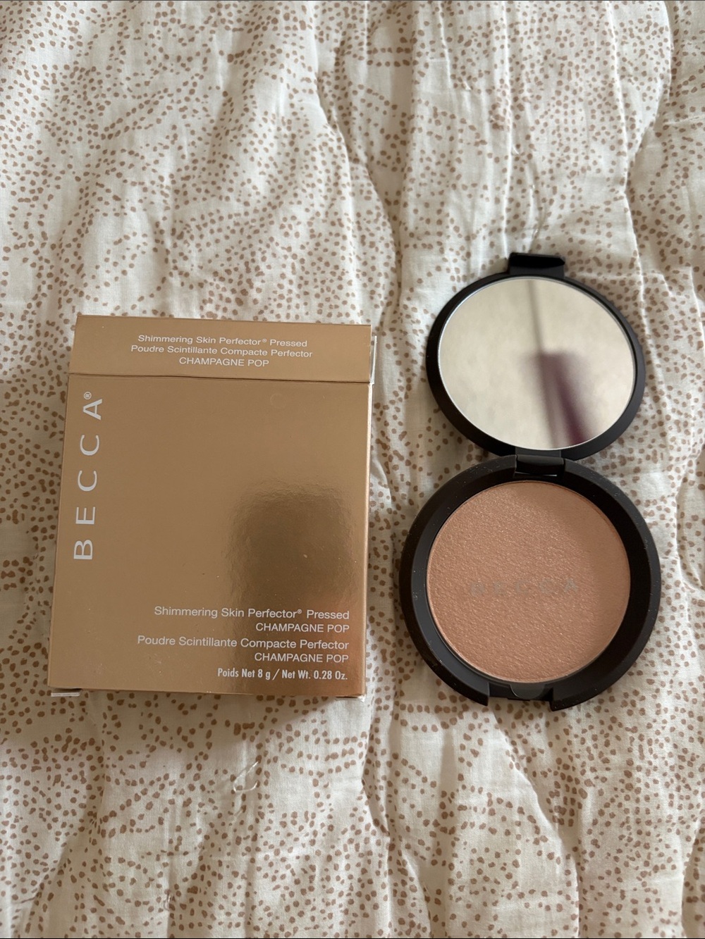 BECCA Champagne Pop Peach-Gold Pressed Highlighter